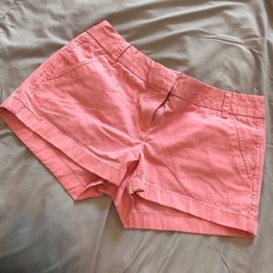 pink jcrew chino shorts!